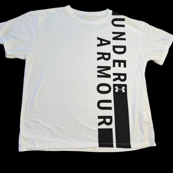 Under Armour‎ NWOT The Girlfriend Tee White and Black Short Sleeve Tee sz L - Picture 1 of 11
